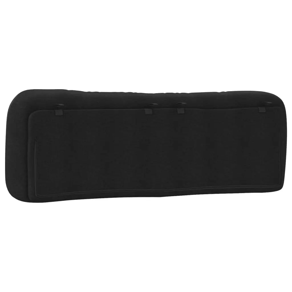 Black Fabric Headboard Cushion 153 cm for Bed Support