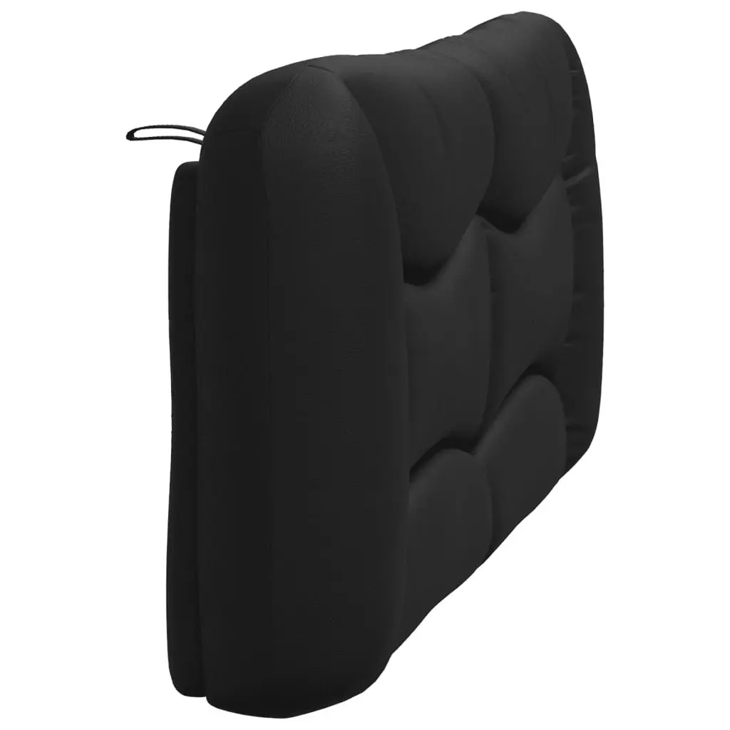 Black Faux Leather Headboard Cushion for Wall Mounting
