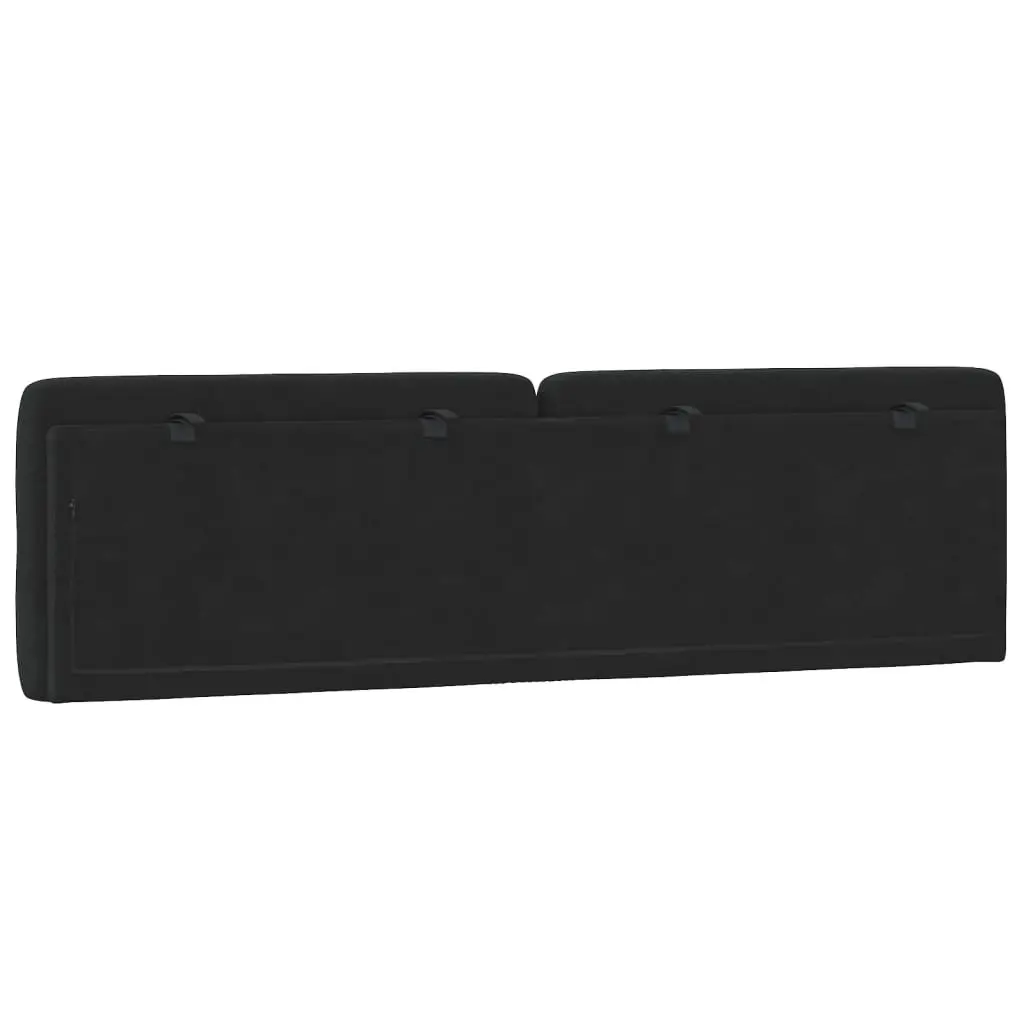 Headboard Cushion Velvet 180cm Black Foam Filled Upholstered Wall Mount