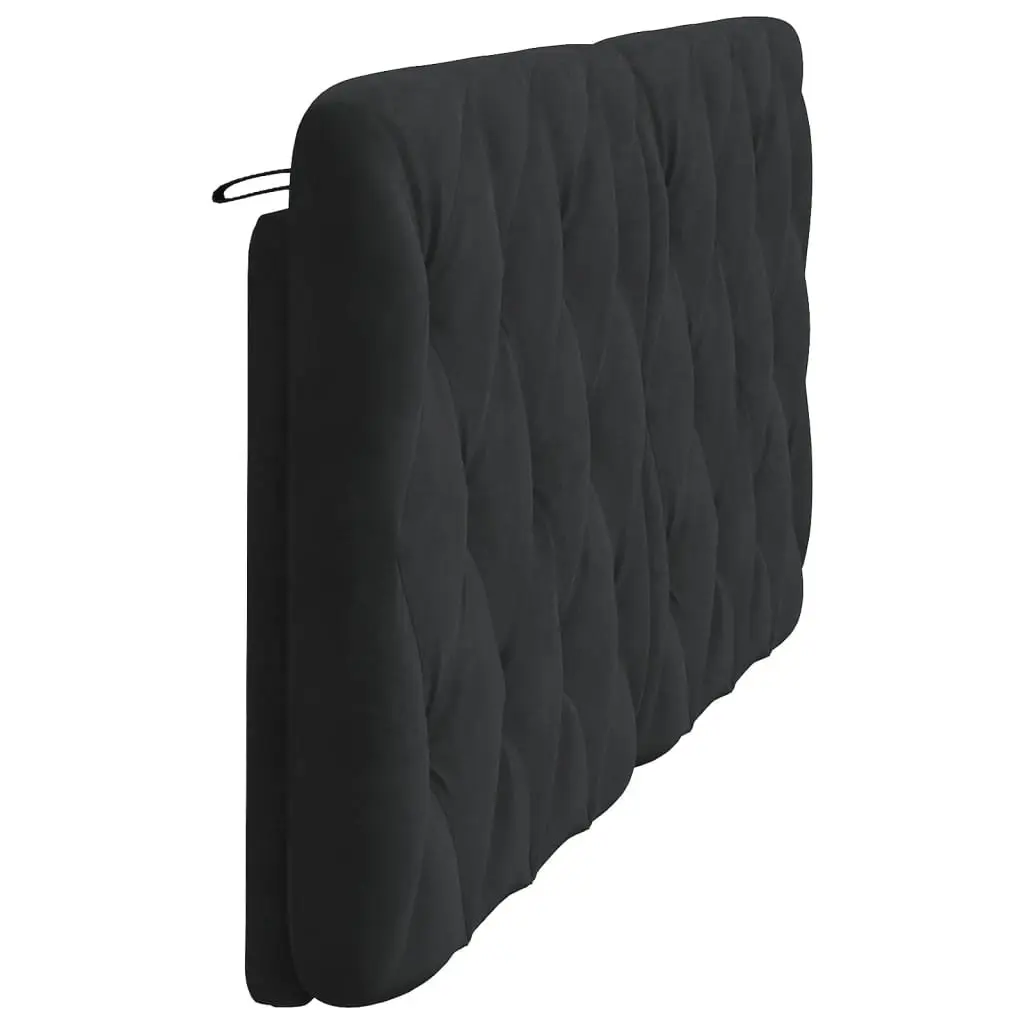 Headboard Cushion Velvet 180cm Black Foam Filled Upholstered Wall Mount