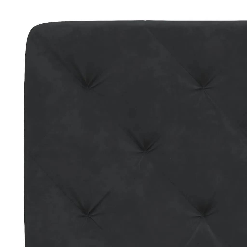 Headboard Cushion Velvet 180cm Black Foam Filled Upholstered Wall Mount