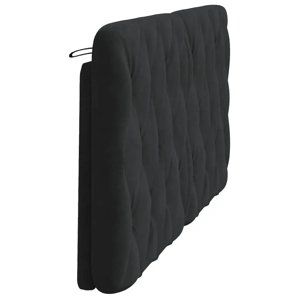 Headboard Cushion Velvet 153cm Black Wall Mounted Bed Pillow Back Support