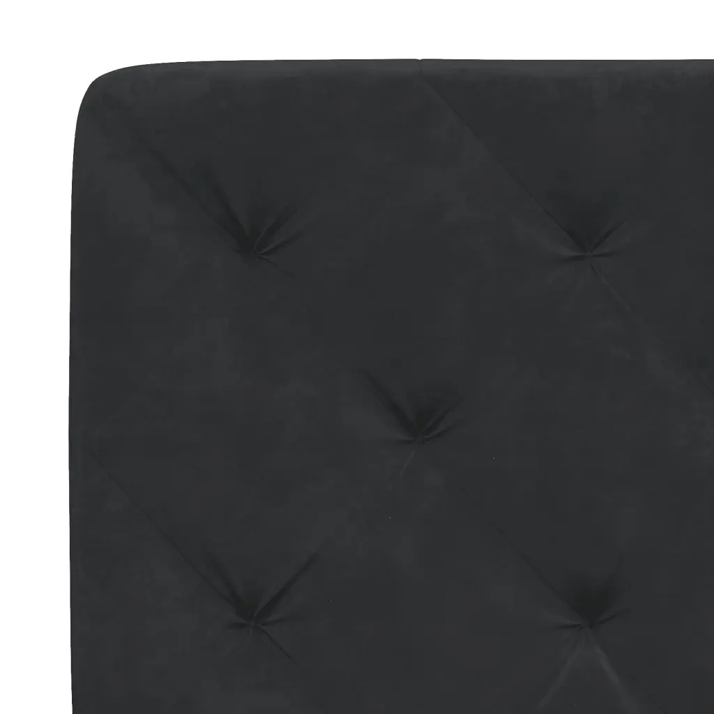 Headboard Cushion Velvet 153cm Black Wall Mounted Bed Pillow Back Support