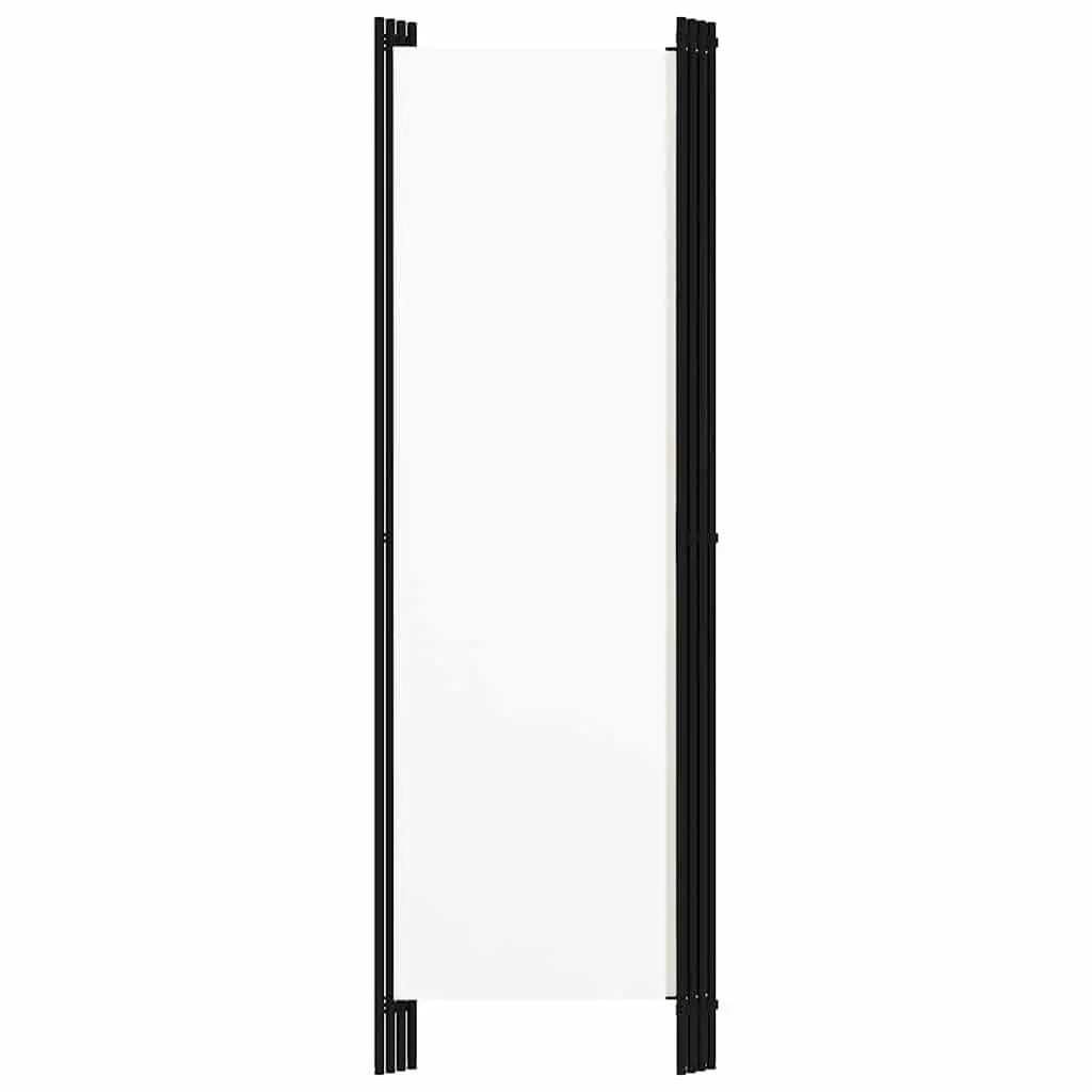 4-Panel Room Divider with Powder-Coated Frame