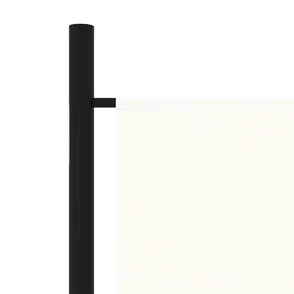 4-Panel Room Divider with Powder-Coated Frame