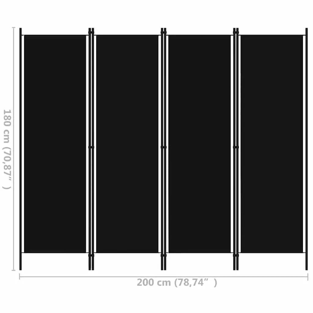 4-Panel Folding Privacy Screen for Rooms