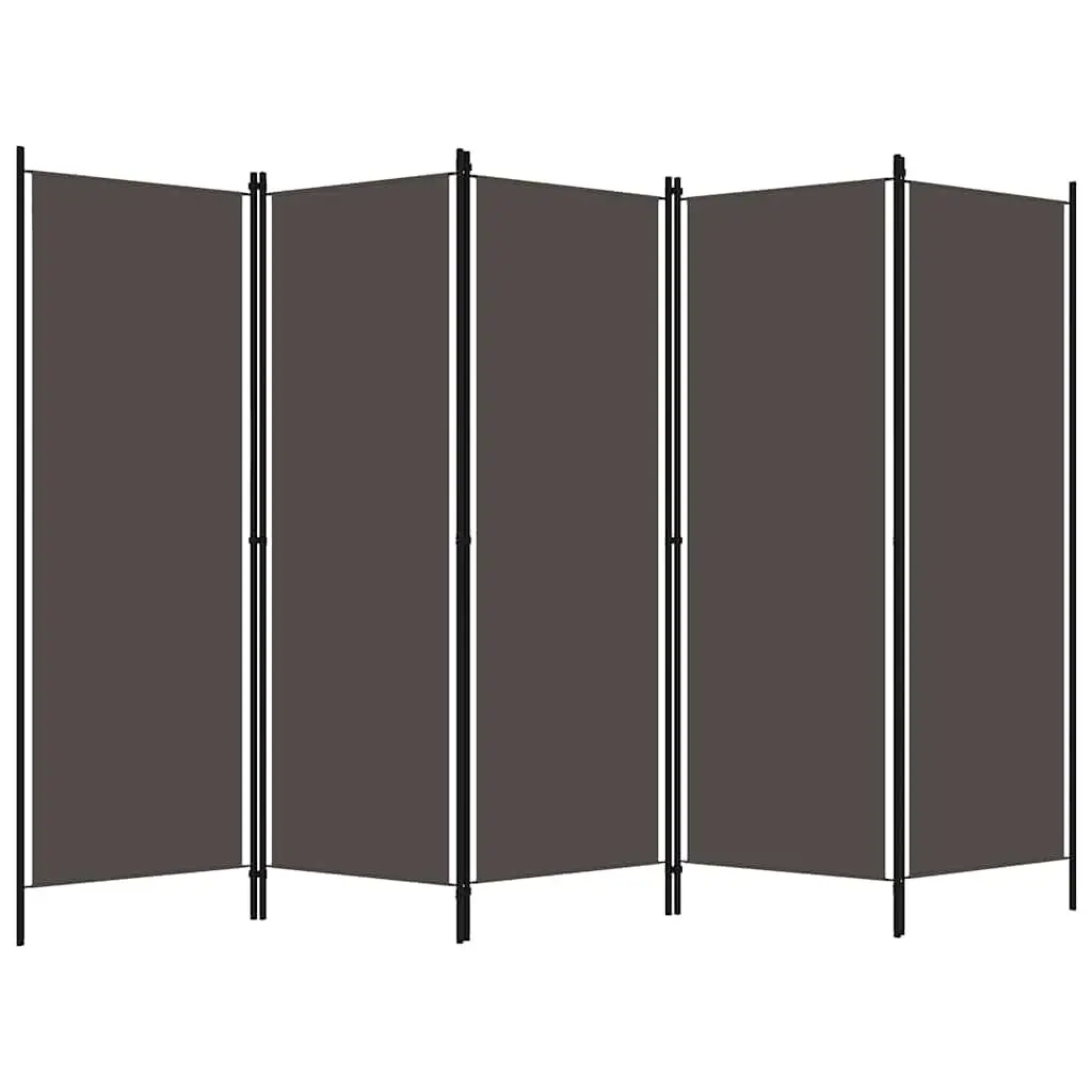 5-Panel Anthracite Room Divider with Strong Build