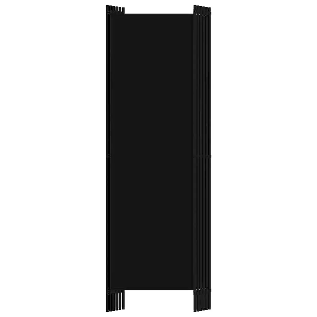 6-Panel Room Divider with Iron Frame and Fabric