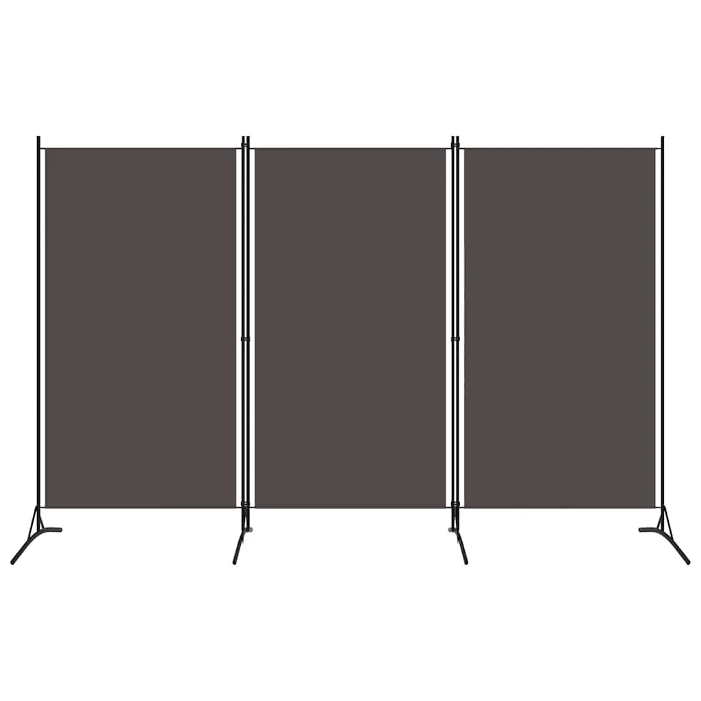 3-Panel Grey Room Divider for Home or Office