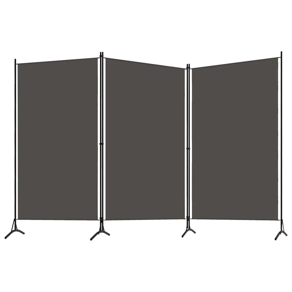 3-Panel Grey Room Divider for Home or Office
