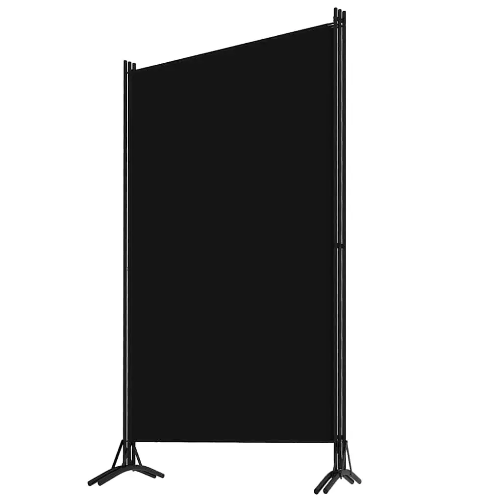 Black 3-Panel Folding Screen for Spaces