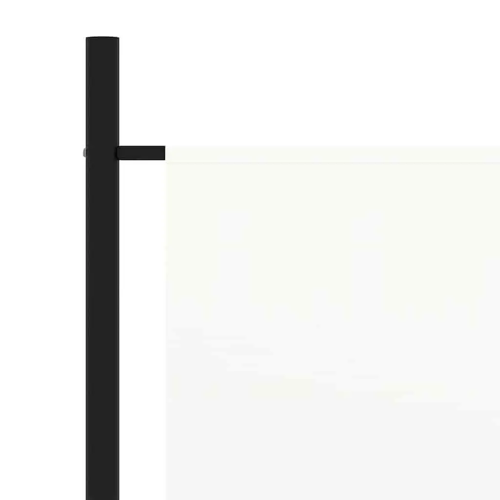 White Fabric Folding Room Divider Screen 175x180 cm