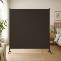 Room Divider Screen Panel Brown Partition Privacy Folding Freestanding Separator