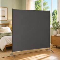 3-Panel Folding Screen for Room Division in Anthracite