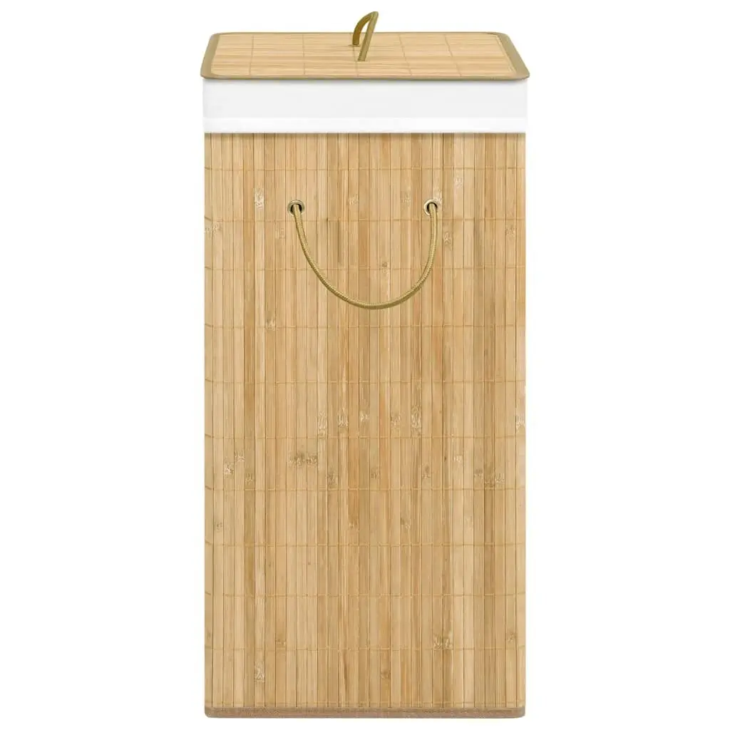 Bamboo Laundry Basket with 2 Compartments 72L