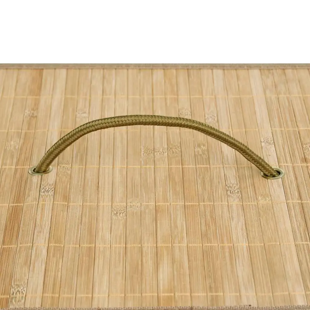 100L Bamboo Laundry Basket with Two Sections