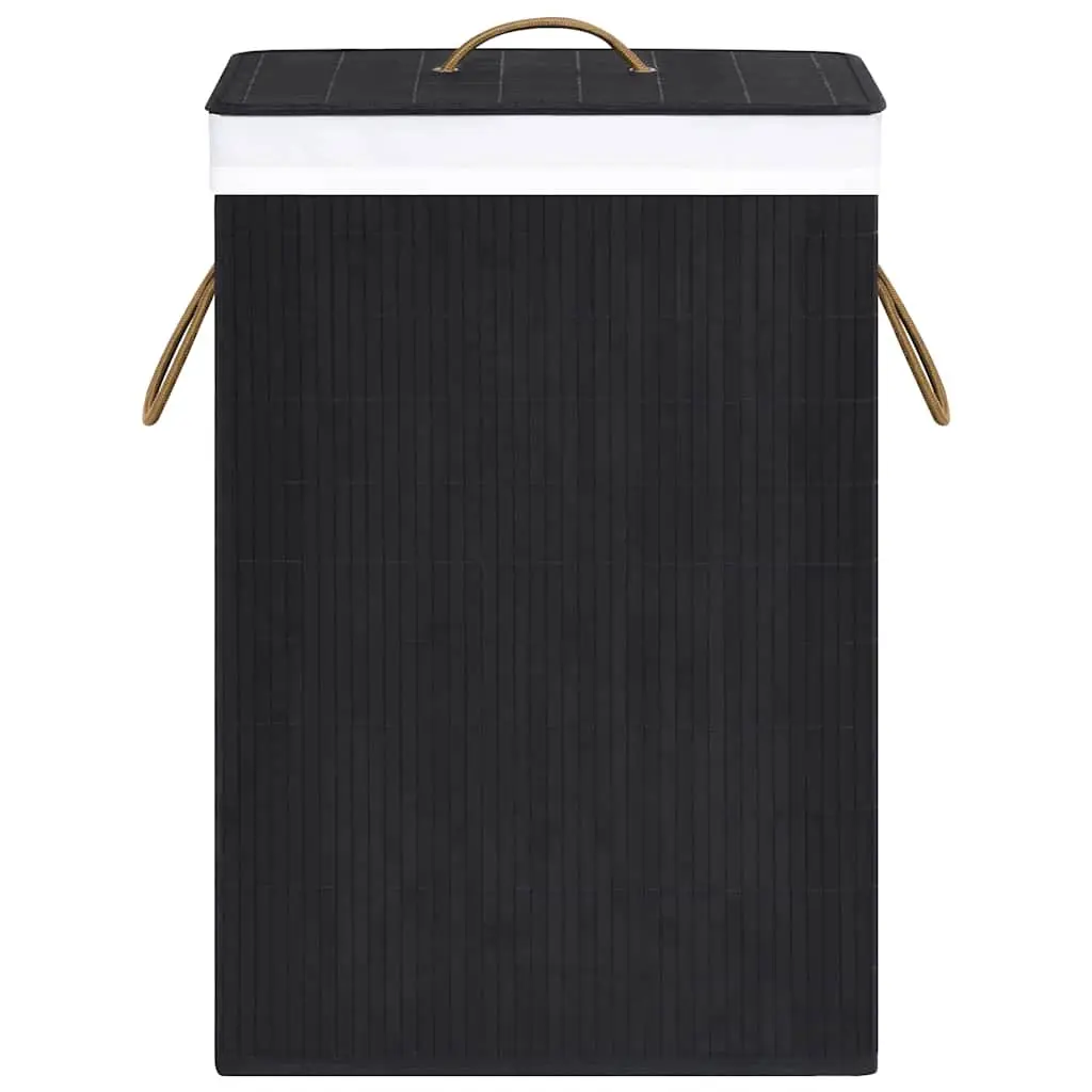 Bamboo Laundry Basket with 2 Compartments 72L