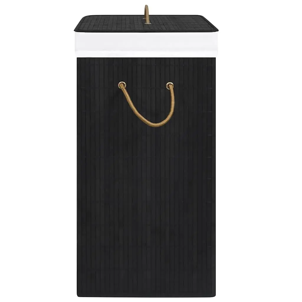 Bamboo Laundry Basket with 2 Compartments 72L