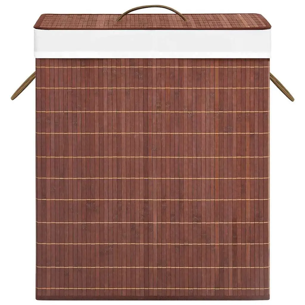 Bamboo Laundry Basket with 2 Sections