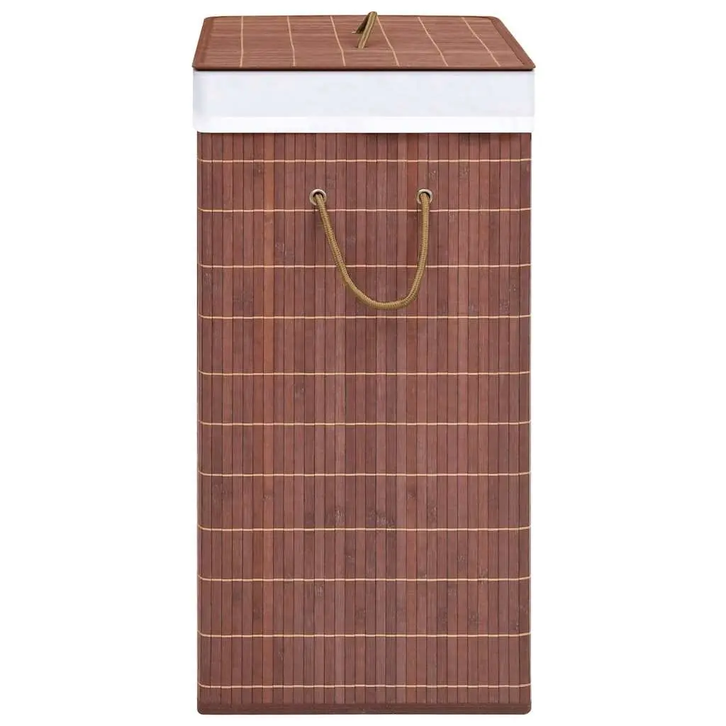 Bamboo Laundry Basket with 2 Sections