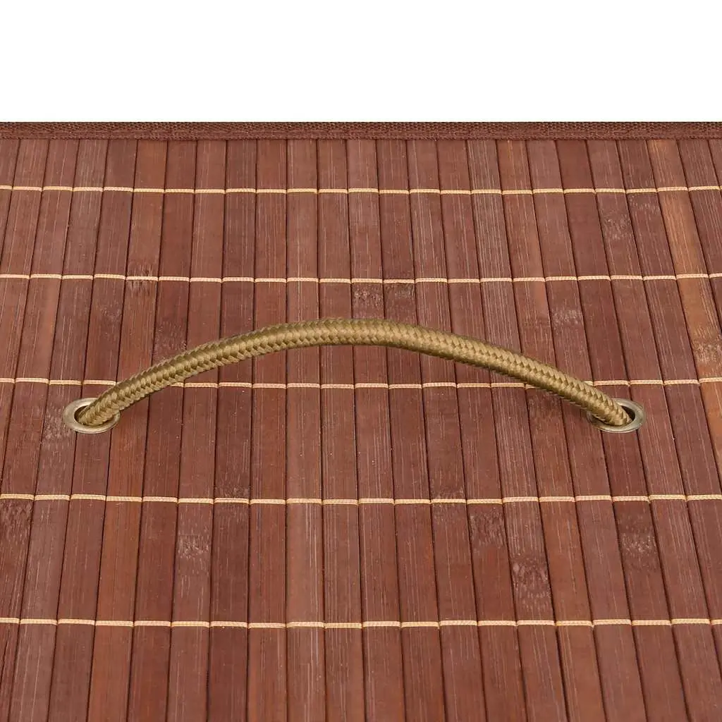Bamboo Laundry Basket with 2 Sections