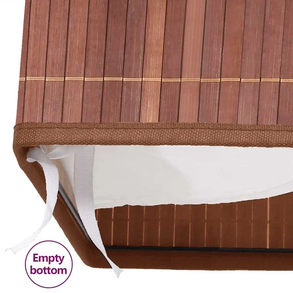Bamboo Laundry Basket with 2 Sections