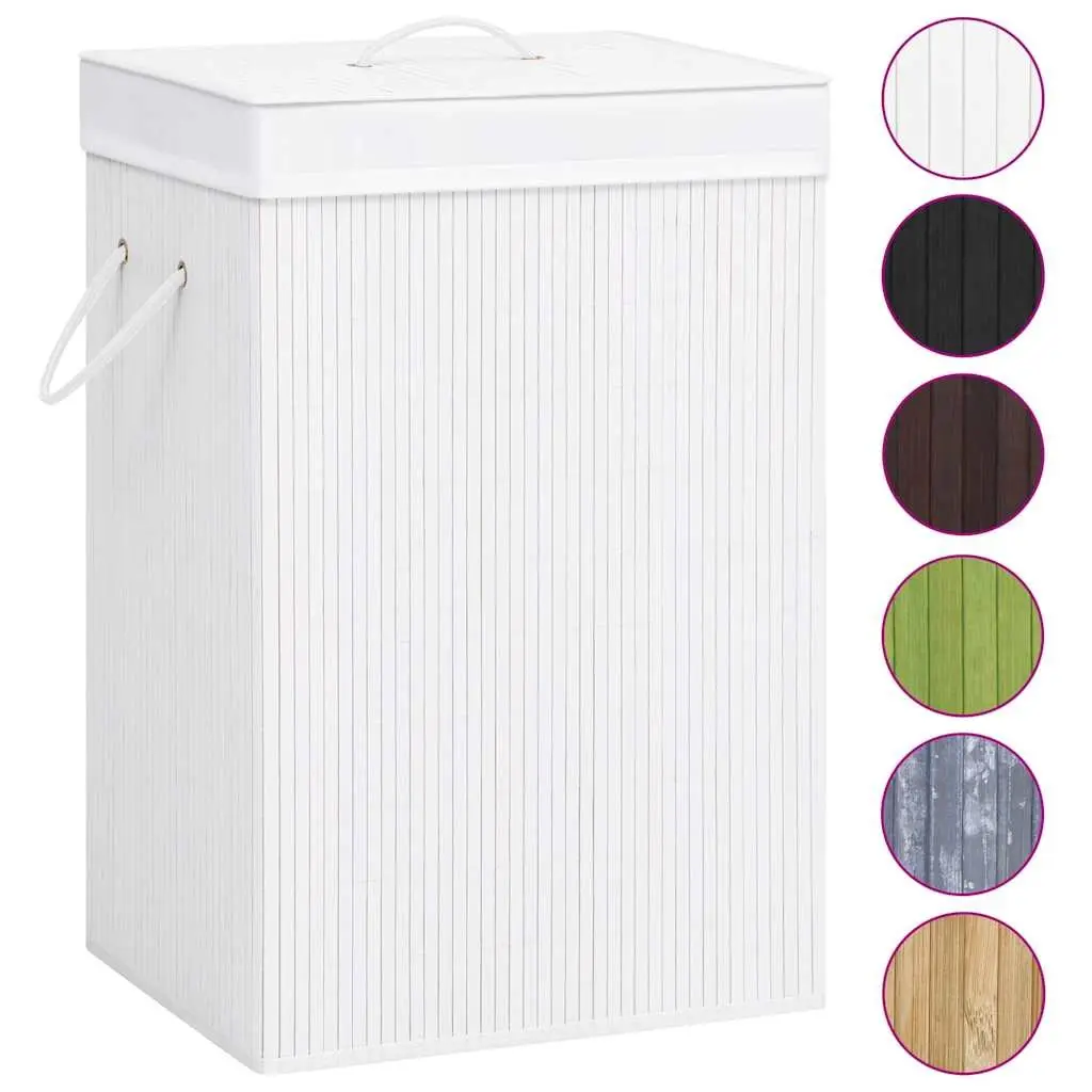 Single Section Bamboo Laundry Basket with Removable Liner