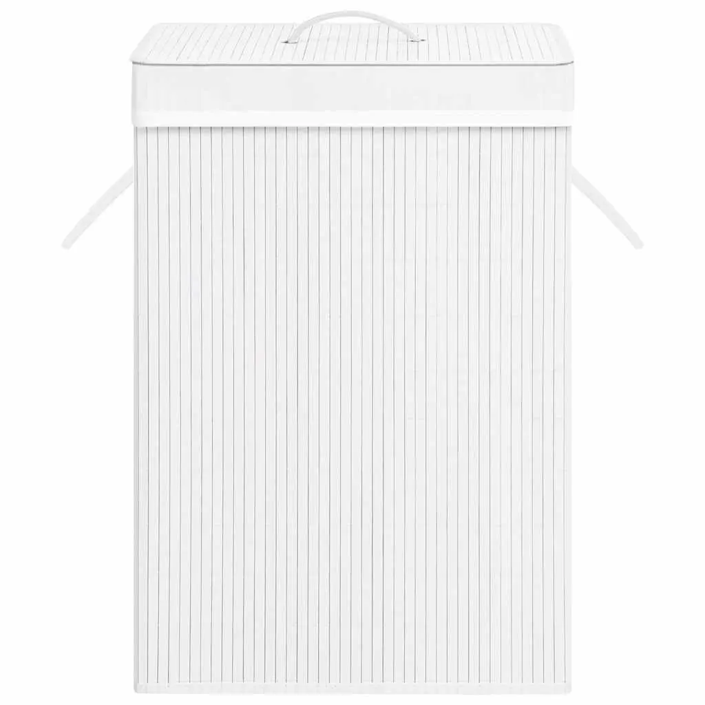 Single Section Bamboo Laundry Basket with Removable Liner