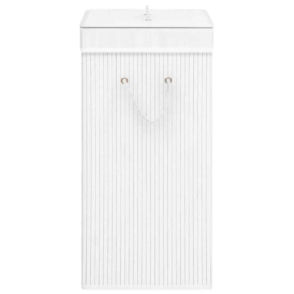 Single Section Bamboo Laundry Basket with Removable Liner