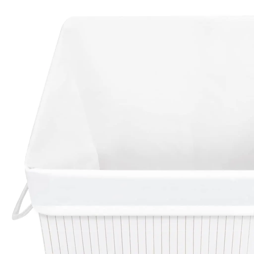 Single Section Bamboo Laundry Basket with Removable Liner