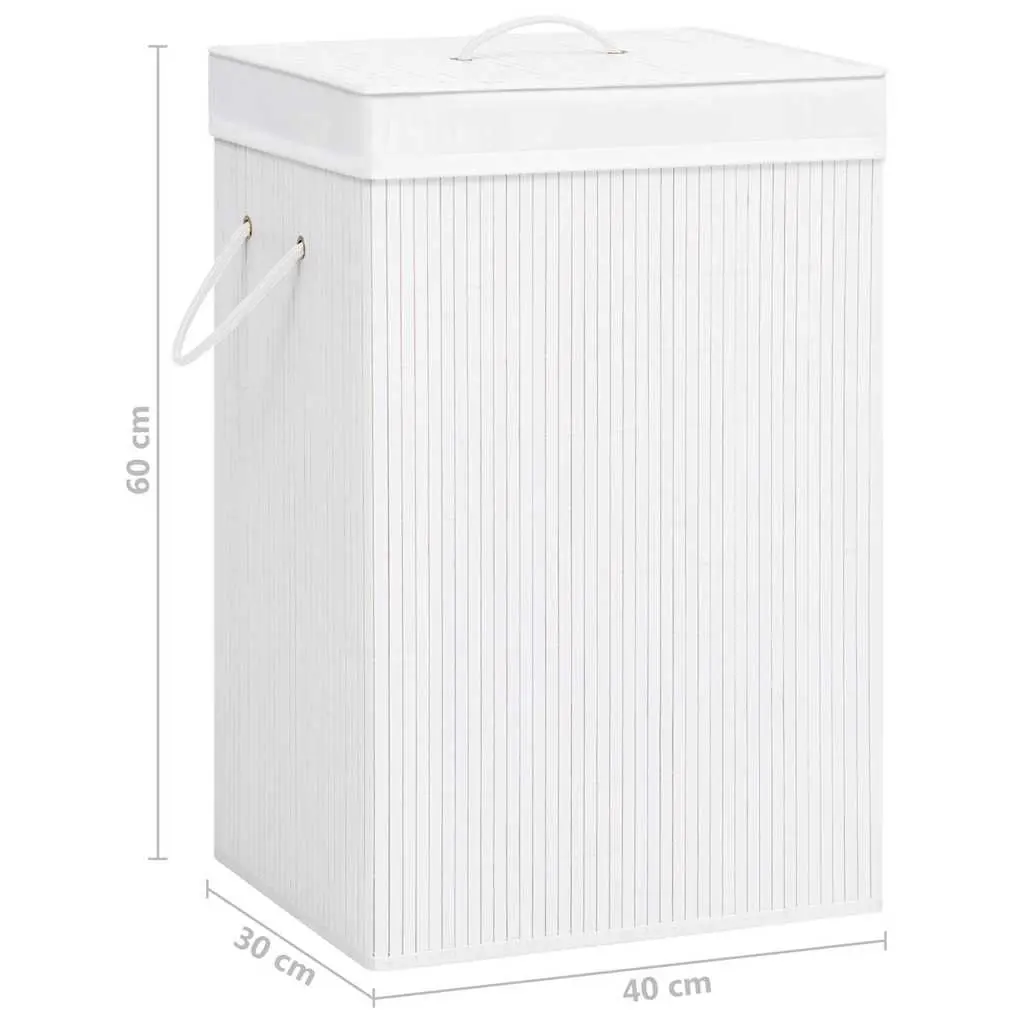 Single Section Bamboo Laundry Basket with Removable Liner