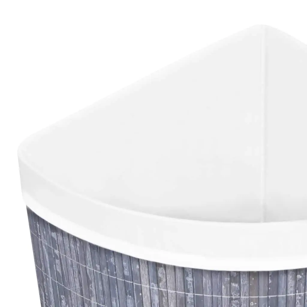 Bamboo Corner Laundry Basket 60L with Removable Liner