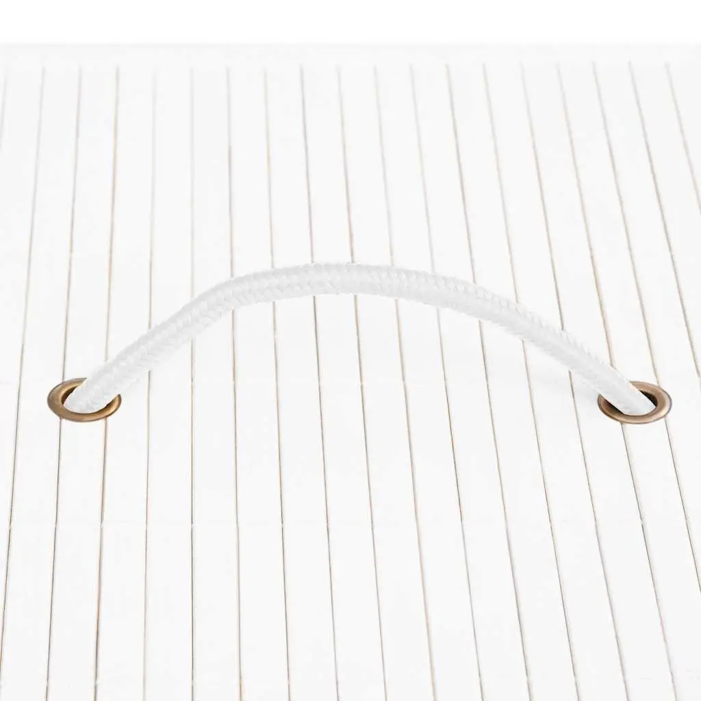 Set of 4 Durable Bamboo Storage Boxes in White