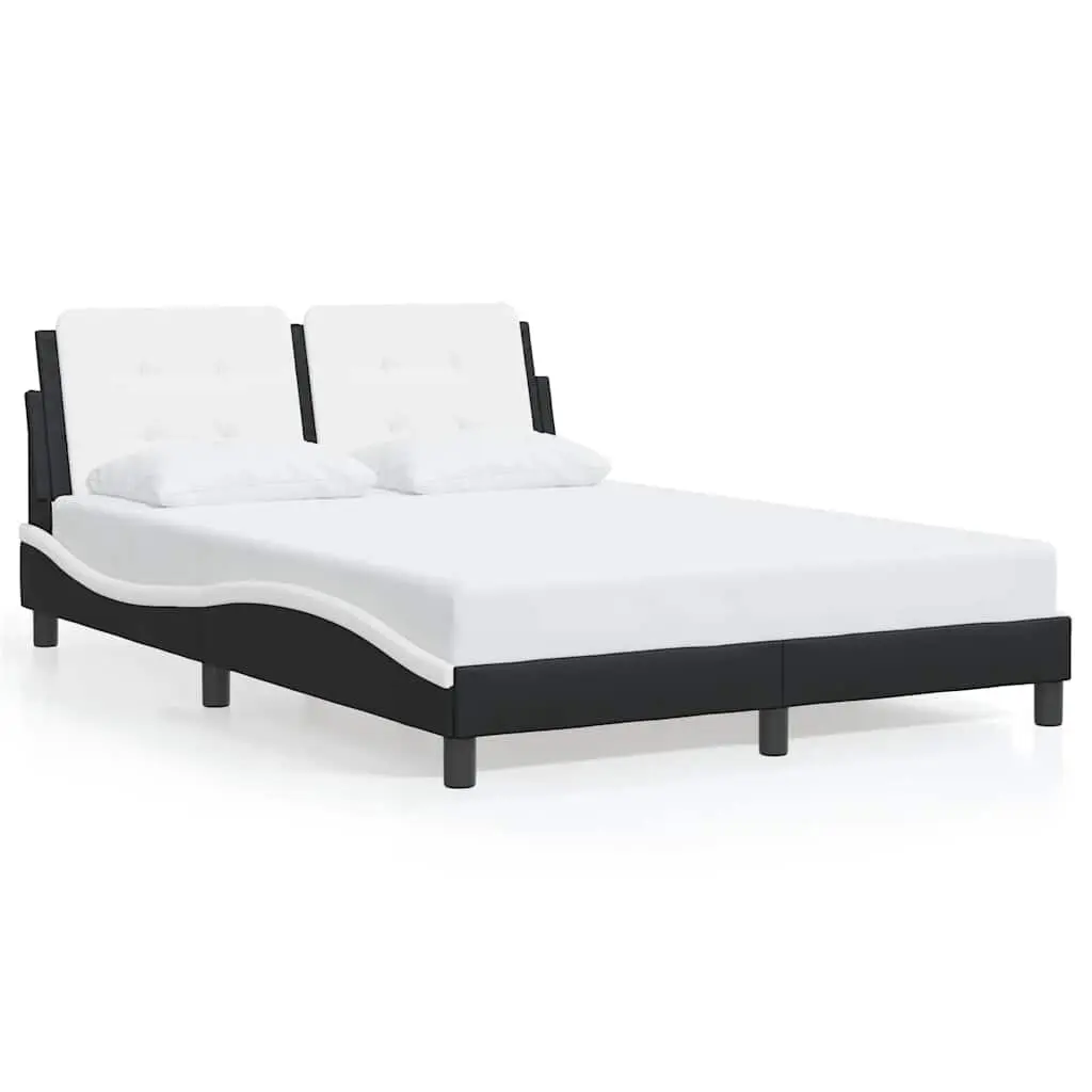 Double Bed Frame with Cushioned Headboard
