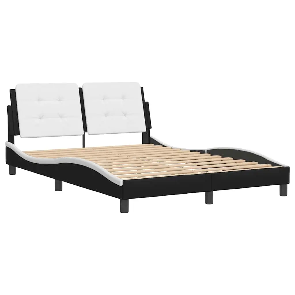 Double Bed Frame with Cushioned Headboard