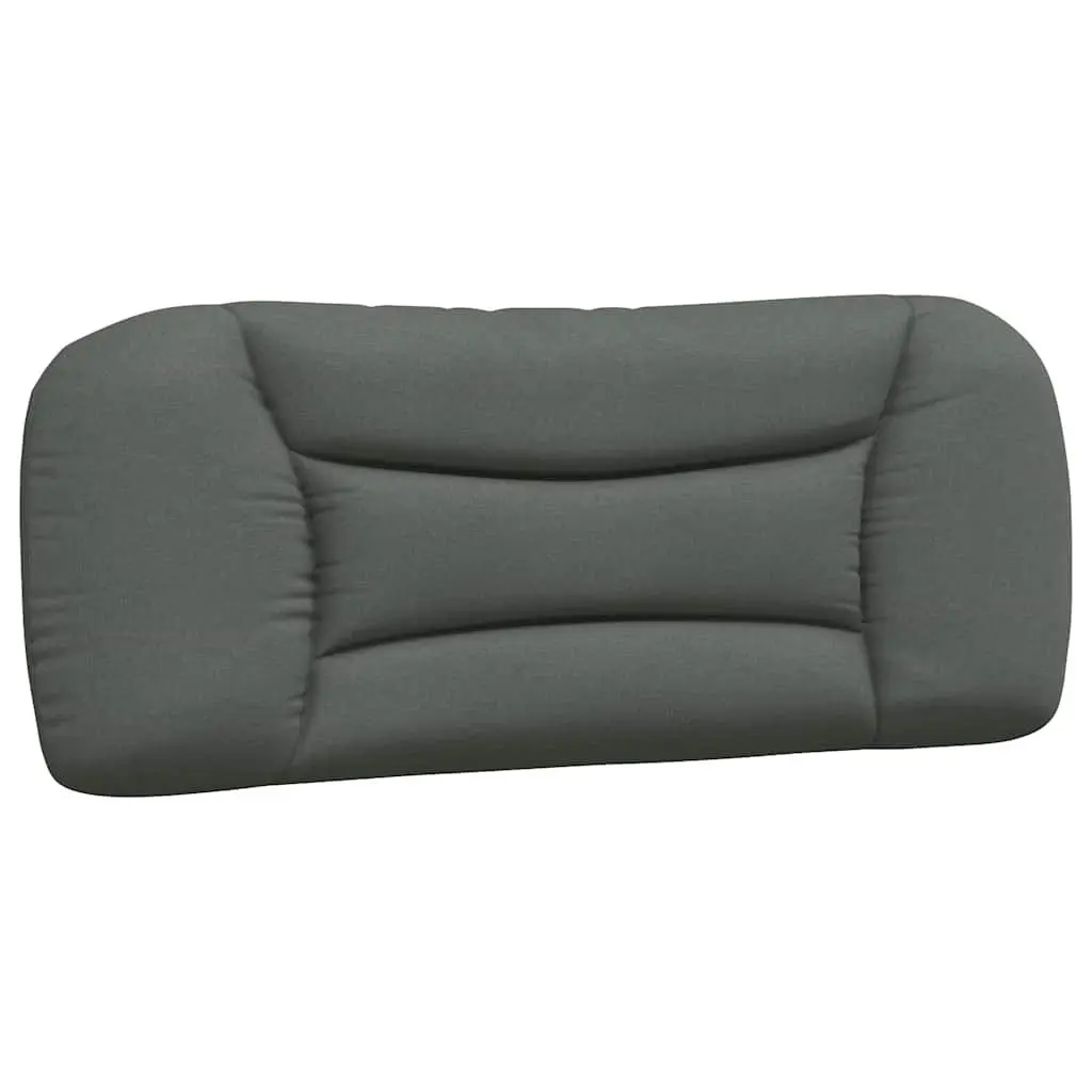 King Single Bed Frame with Upholstered Grey Headboard
