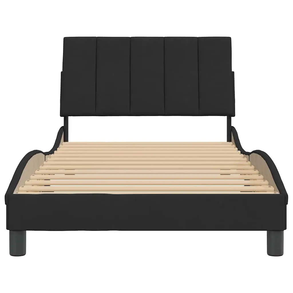 King Single Bed Frame with Velvet Headboard