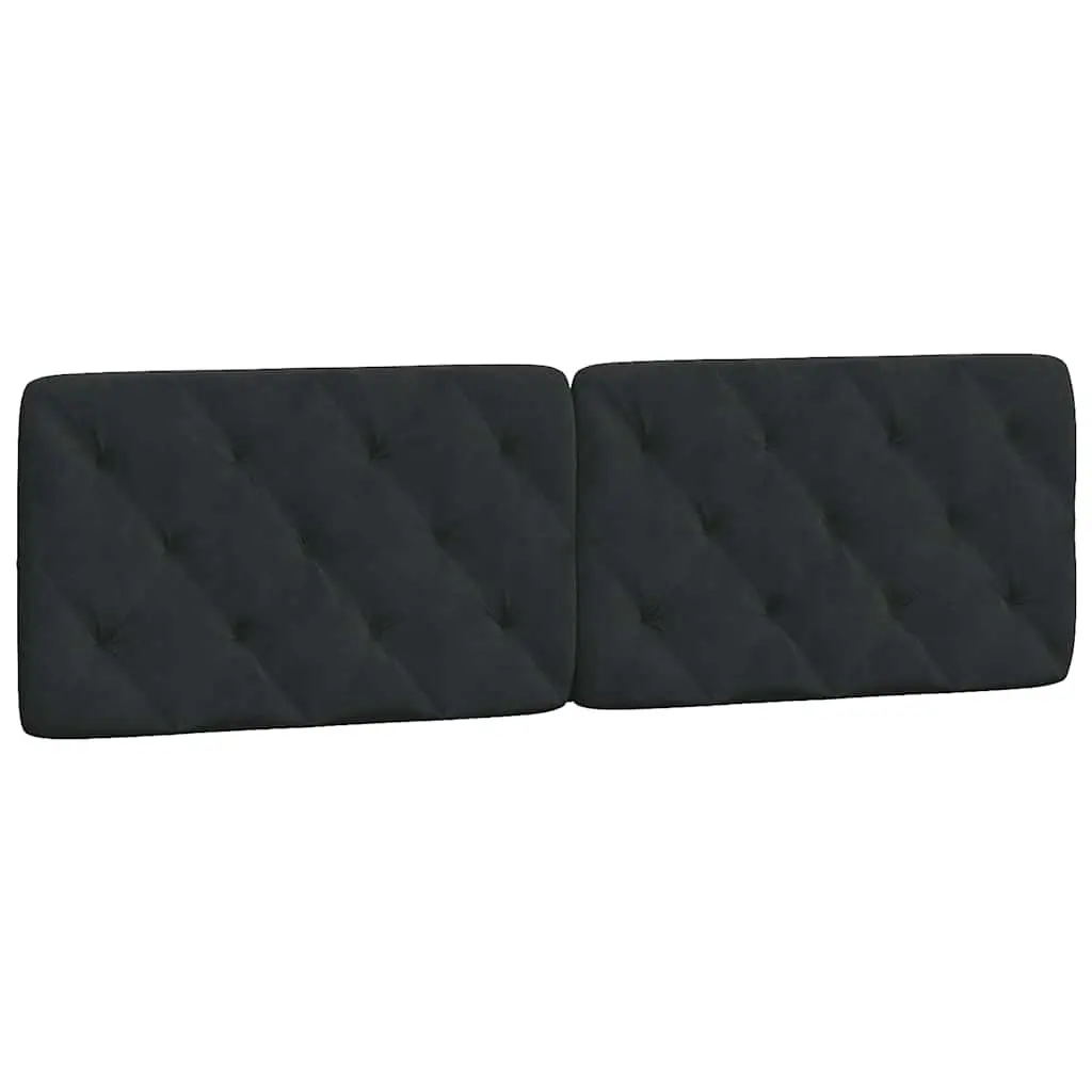 Queen Bed Frame with Black Velvet Headboard