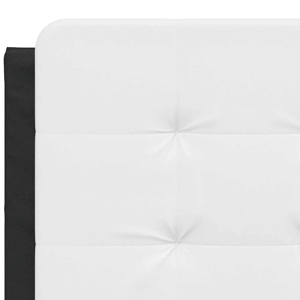 Black Fabric Bed Frame with Cushioned Headboard