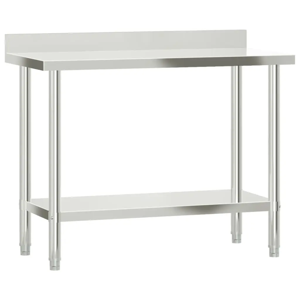 Stainless Steel Kitchen Work Table with Overshelf