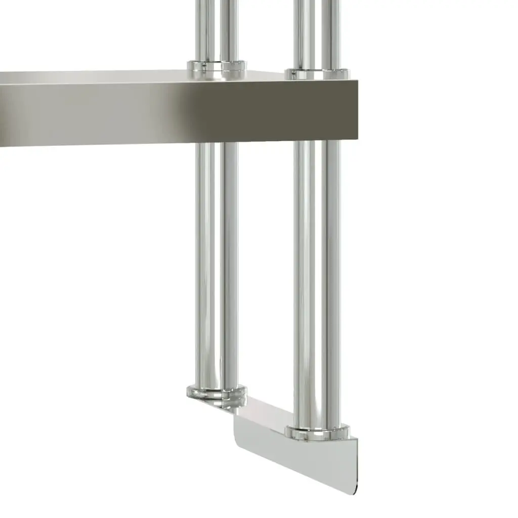 Stainless Steel Kitchen Work Table with Overshelf