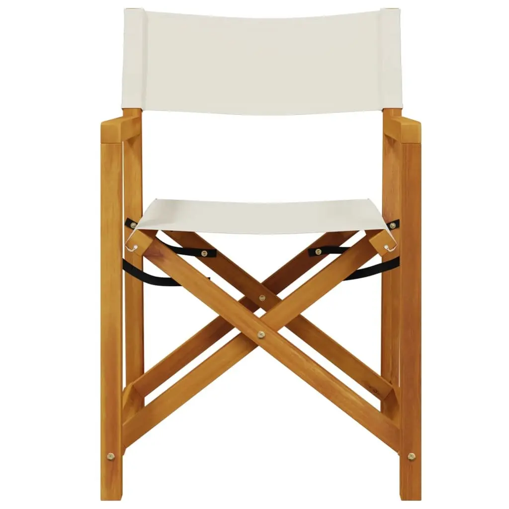 Folding Garden Chairs Set in Cream Fabric