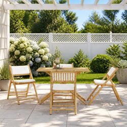 High-Quality Folding Bistro Chairs 4-Piece Set