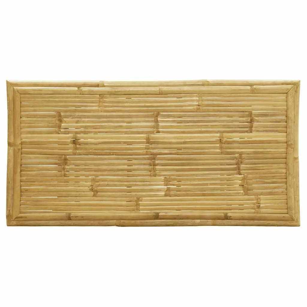 Bistro Set Bamboo 5 Piece Folding Garden Furniture with Cushions Brown