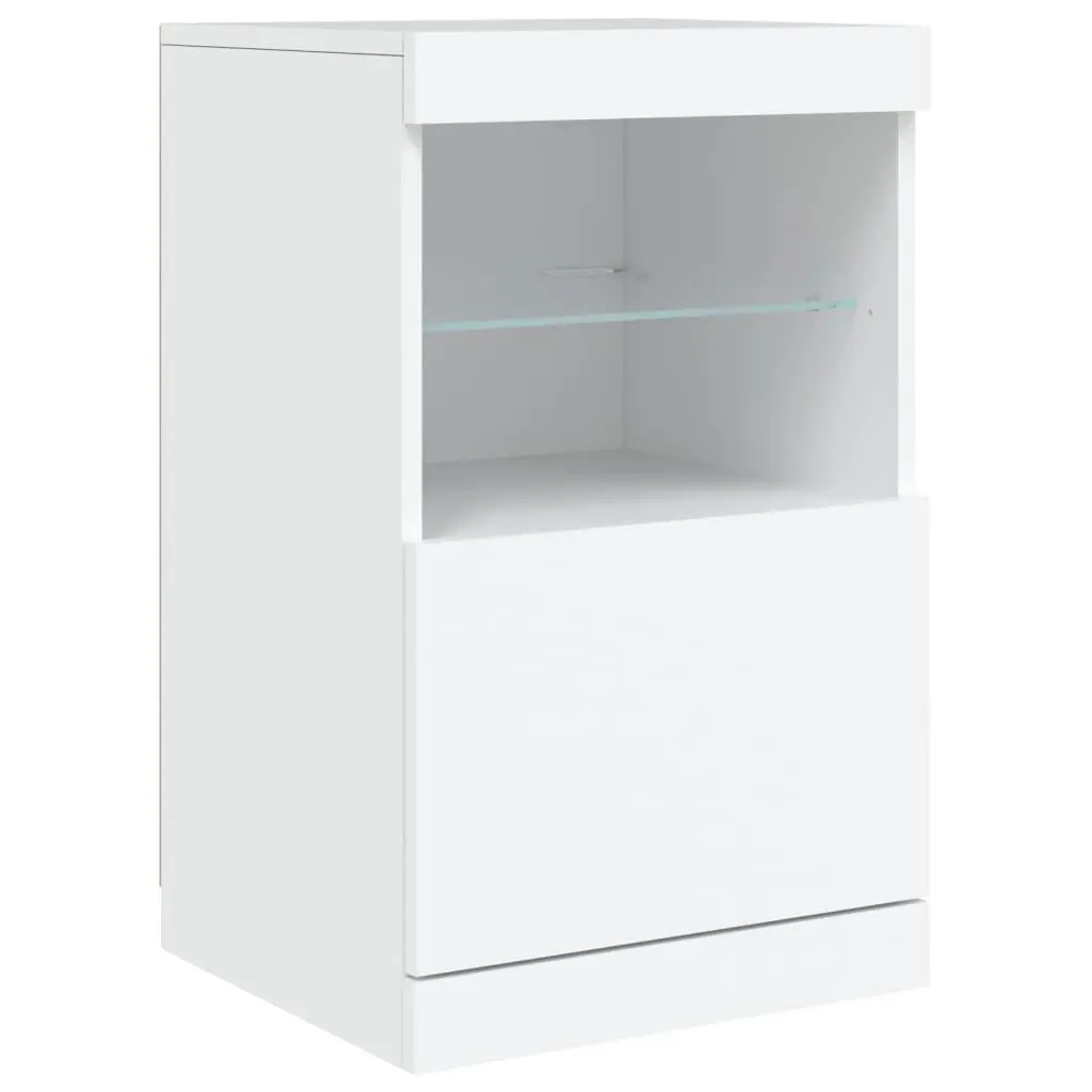 White Sideboard with RGB LED Lights 162x37x67cm