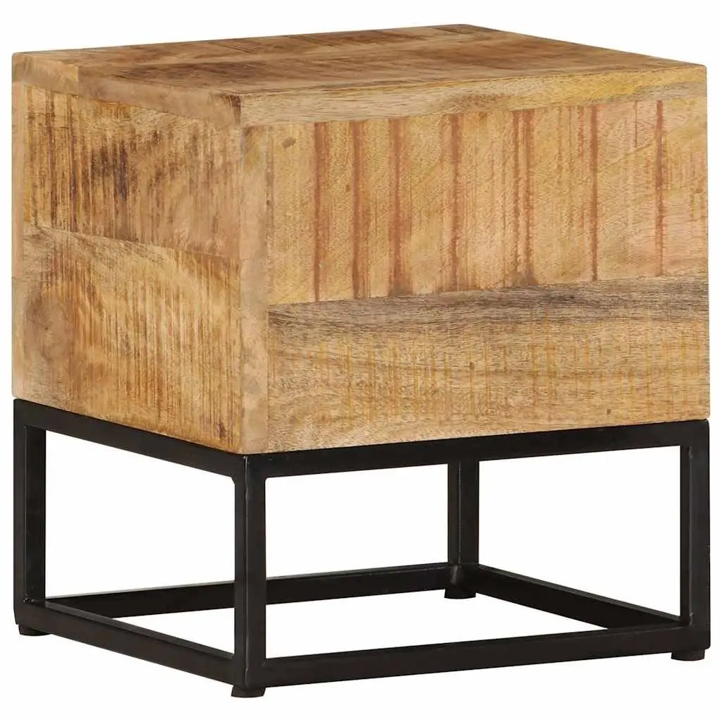 End Table Rough Mango Wood 30x30x33 cm Brown