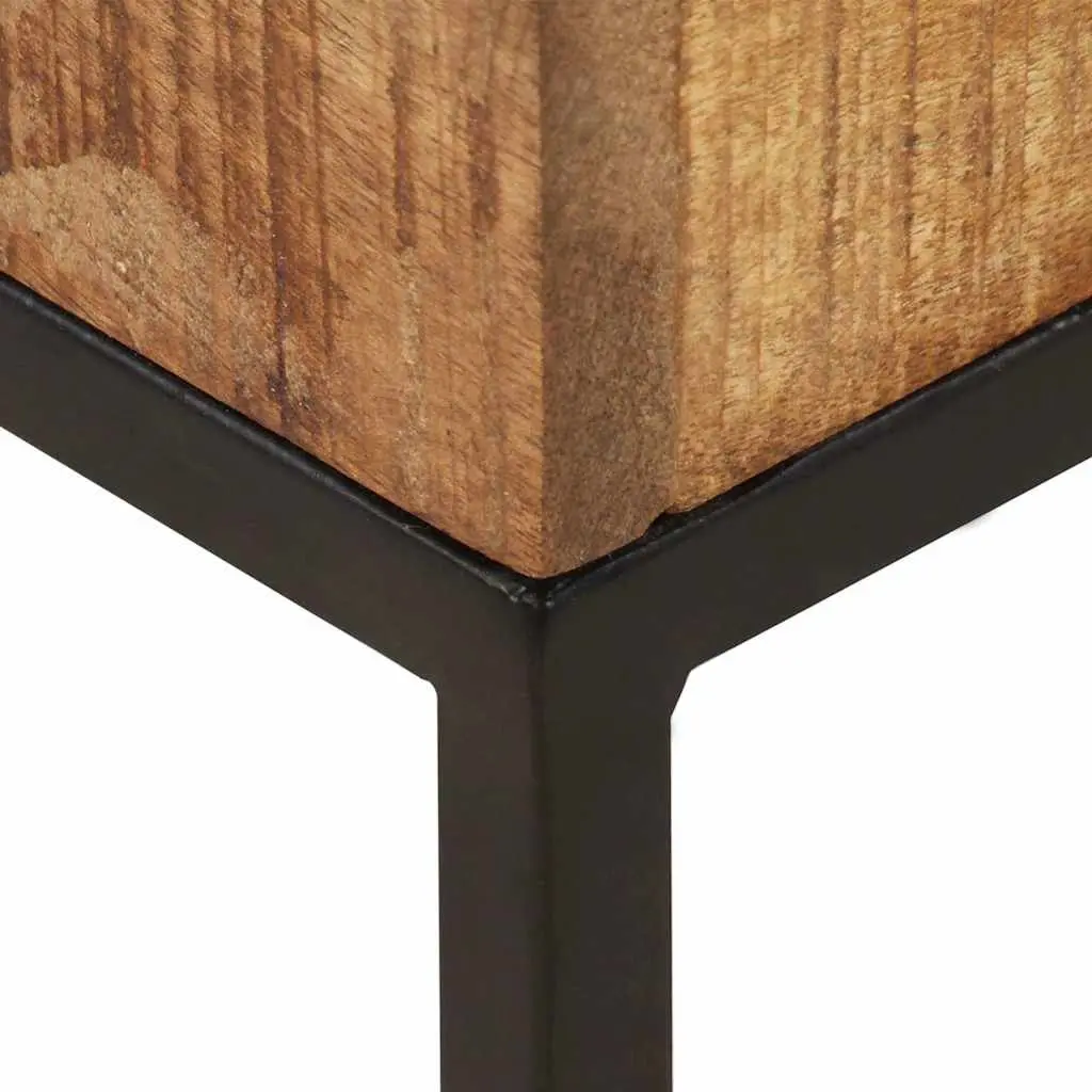 End Table Rough Mango Wood 30x30x33 cm Brown