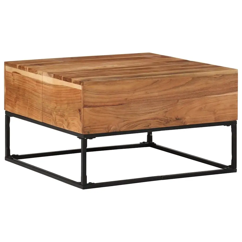 Solid Acacia Wood Coffee Table 68x68x41cm Brown