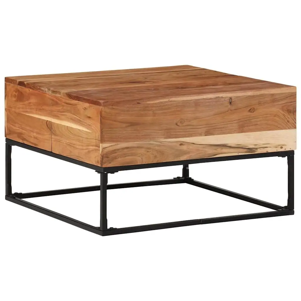 Solid Acacia Wood Coffee Table 68x68x41cm Brown