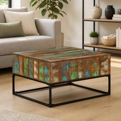 Solid Reclaimed Wood Coffee Table 68x68x41 cm